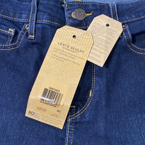 Levi’s 711 Skinny Mid Rise Slim Jeans Size 4 Medium - Picture 5 of 7